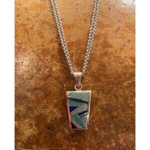 Sterling Silver Inlayed Necklace
